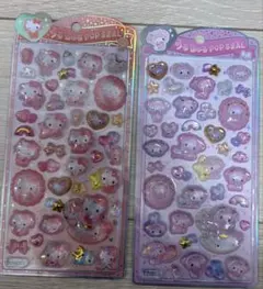 うるちゅるポップシール　 ハローキティ、マイメロディ2個セット