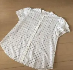 ＊美品＊イエナ＊ドット柄ブラウス＊Fホワイト
