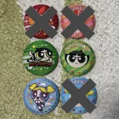 パワーパフガールズ 刺繍缶バッジ ブロッサム バブルス バターカップ