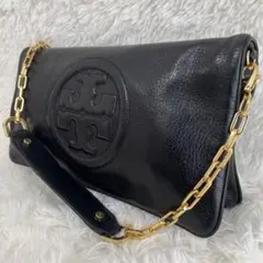 極美品✨トリーバーチ チェーンショルダー クラッチバッグ レザー2wayブラック