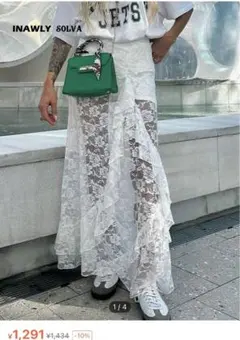 SHEIN レース　フリルスカート