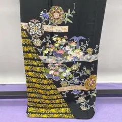 BY★3556★ 黒留袖 袷 正絹 結婚式 和装 着物 比翼仕立て 訳あり