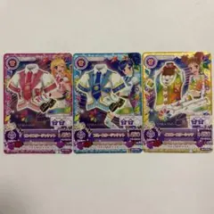 アイカツ カード ピンクスター ブルースター ジャケット イエロースターシャツ