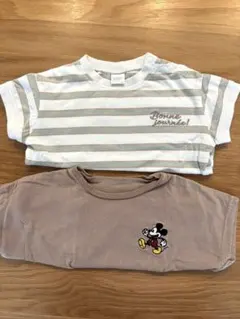 半袖Tシャツ2枚セット teteatete ミッキー 80 保育園着 まとめ売り