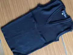 HANAE MORI Knit ブラック ノースリーブ セーター サイズ7のサムネイル