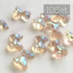 ネイルパーツ　オーロラテディベア　グミベア　ブラウン　10個セット　6㎜