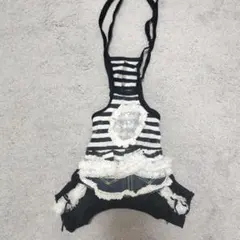 ストライプ柄レース付き犬服