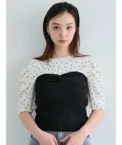 新品未開封　coca チューブトップ ベアトップ ポリウーリーニットビスチェ