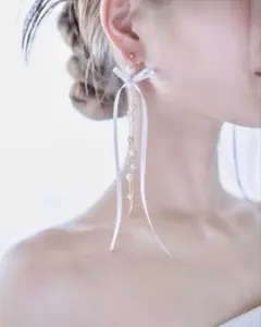 les bonbon】bow pearl pierce/ボウ パールピアス - メルカリ
