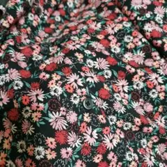 women花柄プリントVネックワンピース長袖12pink