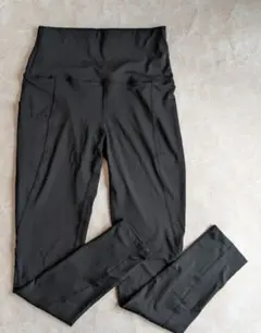 ブラック ハイウエスト ヨガパンツ