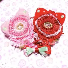 痛ロゼット　ロゼット　缶バッジ　オタ活　推し活グッズ　痛ば　ペア　ピンク　赤