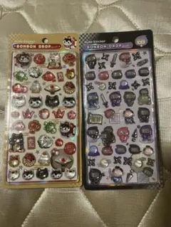 ボンボンドロップシール 和柄 2種類セット 縁起物 忍者