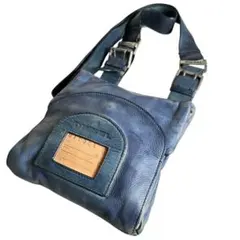 DIESEL レザー　ショルダーバッグ　ブルー　ディーゼル