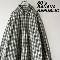 古着 80's バナナリパブリック チェックシャツ バナリパ