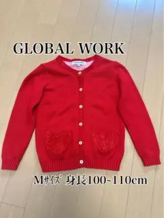 GLOBALWORK 赤色カーディガン Mサイズ