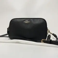 未使用保管品✨️コーチ ショルダーバッグ カメラバッグ ダブルジップ レザー 黒