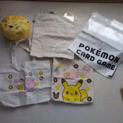 ポケモン トートバッグ 袋 4枚 ミスド コラボ ピカチュウ クッション