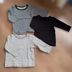 ストライプ柄 Tシャツ 3枚セット サイズ80 無印良品