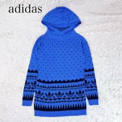 美品✨アディダス adidas パーカー ニット プルオーバー フード 36 S