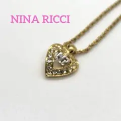 ニナリッチ　ハート型ゴールドメッキネックレス