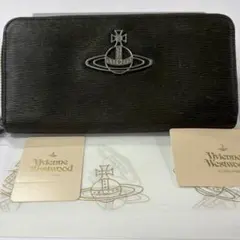 希少】 Vivienne Westwood 長財布 ブラックレザーラウンド切手 - メルカリ