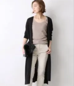 Shake code Vネック ロングカーディガン ブラック 新品未使用