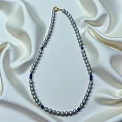 k18 ラピスラズリ 白珊瑚 パールデザインネックレス - メルカリ