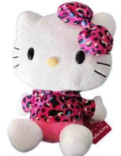 ハローキティ②ぬいぐるみ　ヒョウ柄（約30センチ）