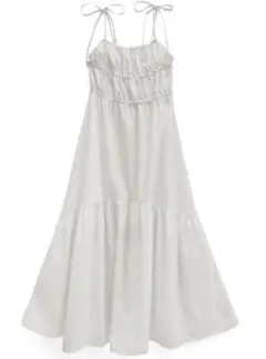 GRL リボンストラップギャザーキャミワンピース　　tg671