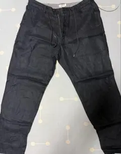 ユナイテッドアローズ 麻100% リネンイージーパンツ L ネイビー