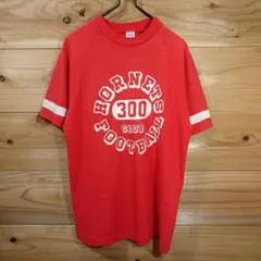 VINTAGE ラグランシャツ Tシャツ ブラウン オレンジ 英字ロゴ レトロ 