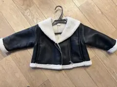 petit main ボア　ライダース　アウター　ジャケット