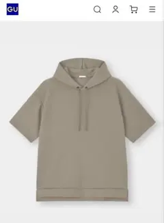GU ドライダブルフェイスビッグパーカ KHAKI S