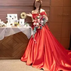 【美夏様専用】オレンジ カラードレス YNSwedding