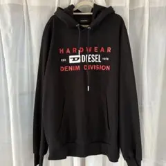 【美品】DIESEL フード付きパーカー ブラック　メンズL