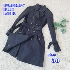 美品✨BURBERRY BLUE LABEL トレンチコート 黒 38のサムネイル