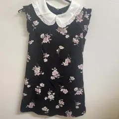 An MILLE 花柄ワンピース 黒