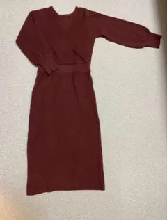 リリーブラウン　ロングニットワンピース