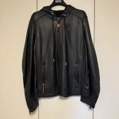 DIESEL レザー パーカー XL 革 ジャケット 正規店のサムネイル