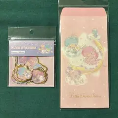 キキララ　シール　ポチ袋　2点　お年玉　サンリオ　家計簿　仕分け　封筒　ピンク