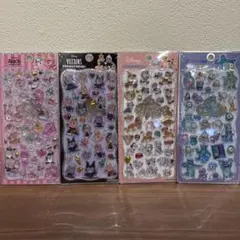 【新品】ディズニー４枚セット　プチドロップステッカー