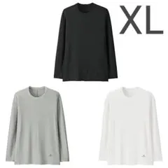 【XL・白未使用】 ユニクロ　アレキサンダーワン　ヒートテック リブクルーネック