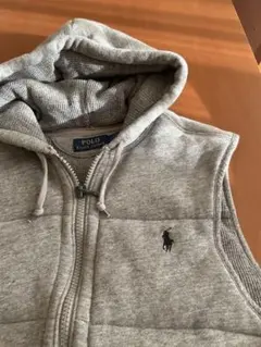 POLO Ralph Lauren フード付きベスト グレー Lサイズ