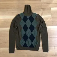 COMME CA DU MODE ダイヤモンドパターン ニット