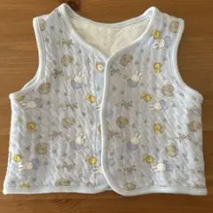 ミッフィー　ベビー服 水色 ベビーベスト 50-70 新生児