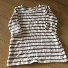 無印 ボーダーチュニック ボーダーワンピース