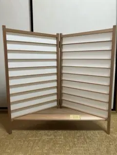 新品　組子　衝立　ついたて　パーテーション 麻の葉組子衝立 1連 ついたて パーテーション つい立て 和家具 木製 木