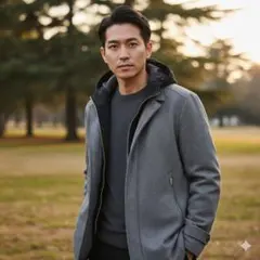 ZARA ザラ 2in1 レイヤード フーデットコート グレー XL