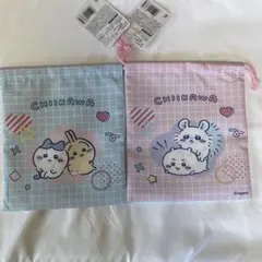 ちいかわ ダイソー 巾着 2点セット ハチワレ うさぎ 巾着袋 新品